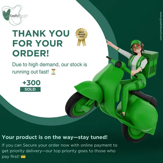 Thank-you post with a delivery rider